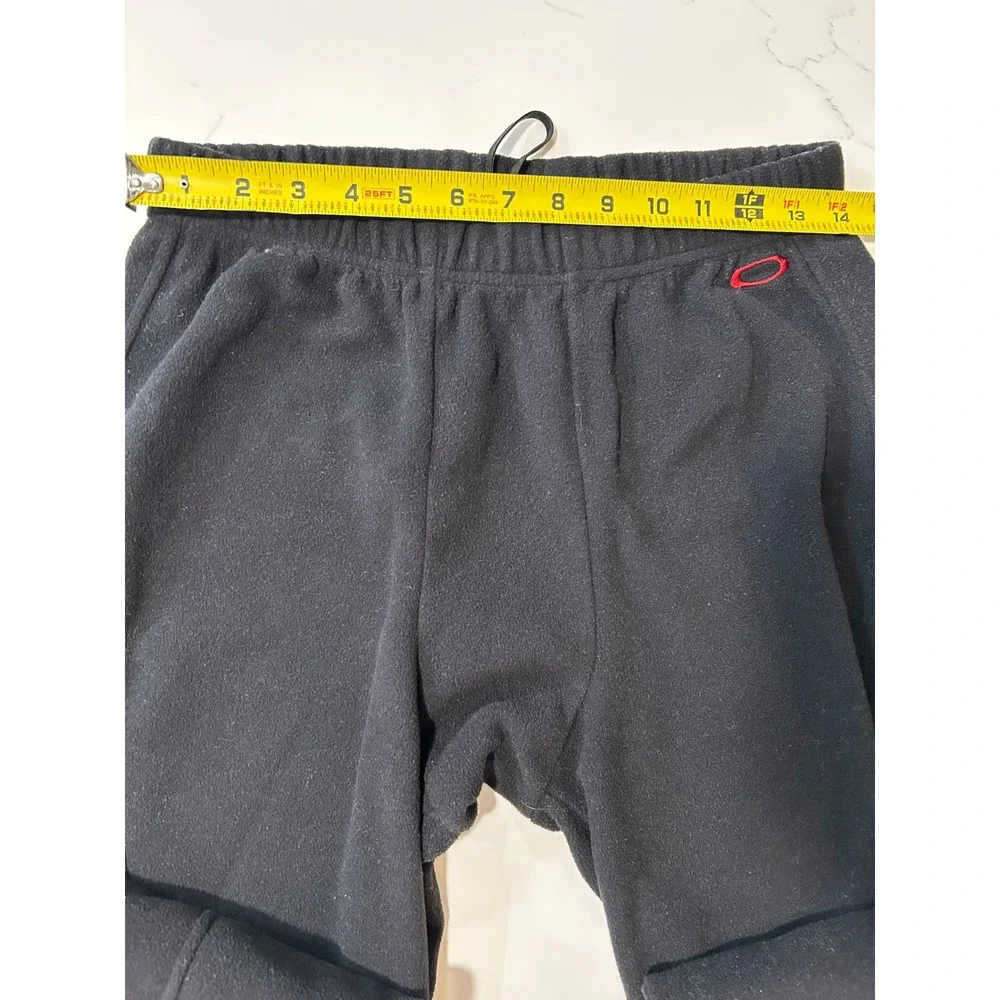 Oakley Mens Black Fleece Base Layer Thermal Pants Size Large Leggings Drawstring
